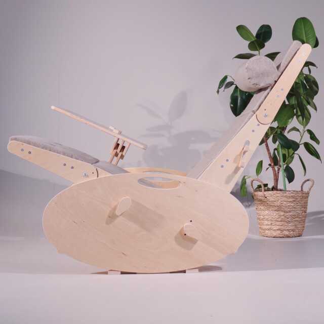 Adjustable Plywood Office Lounge Chair Ergonomic Workstation With Laptop Tray - image 1