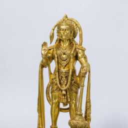 17-Inch Large Brass Hanuman Statue Heavy Lord Idol For Home Temple, Ram Bhakt Bajrang Bali Hanumanji Murti Housewarming Gifts - thumbnail 3