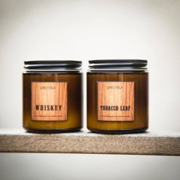 Natural Scented Soy Tobacco Leaf & Amber Vegan Candles, 4 Oz, Boyfriend Gift, Gift For Him - thumbnail 3