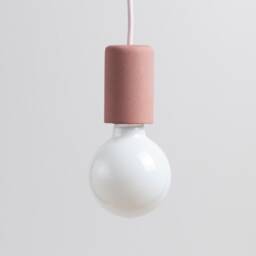 Handcrafted Concrete Pendant Lamp - Concretne Light Collection Pink Color - thumbnail 2