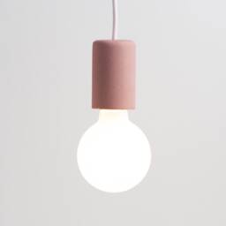 Handcrafted Concrete Pendant Lamp - Concretne Light Collection Pink Color - thumbnail 1