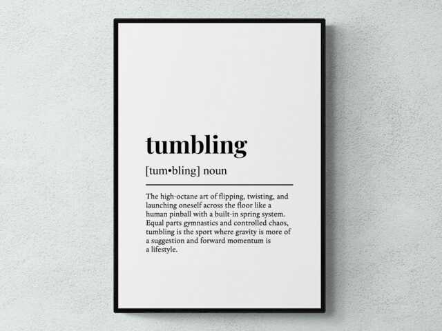 Tumbling Funny Definition Sport Gift Wall Art Print - image 1
