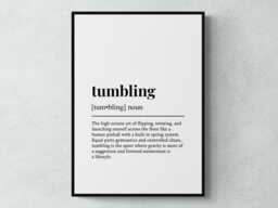 Tumbling Funny Definition Sport Gift Wall Art Print - thumbnail 1