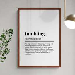 Tumbling Funny Definition Sport Gift Wall Art Print - thumbnail 2