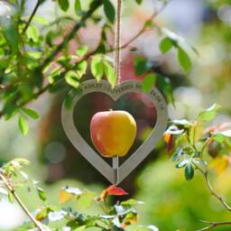Personalised Heart Shaped Couples Metal Bird Feeder - thumbnail 3