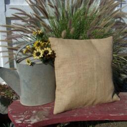 16 X16 Burlap Pillow Throw Decorative French Country Farmhouse Home Decor Cover Sham Slipcover - thumbnail 3