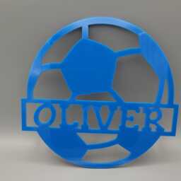 Personalised Football Soccer - Pick Your Team Colours Wall Plaque, Kids Bedroom Decor, Name, Door Or Wall Hanger in Acrylic Wood - thumbnail 4