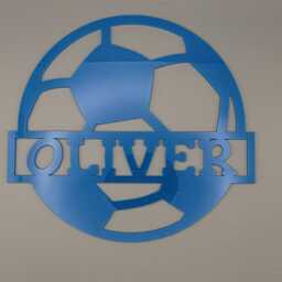 Personalised Football Soccer - Pick Your Team Colours Wall Plaque, Kids Bedroom Decor, Name, Door Or Wall Hanger in Acrylic Wood - thumbnail 2