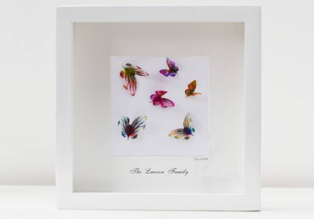 Handmade Framed Personalised Family Art Picture - image 1
