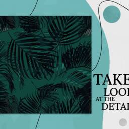 Leafy Palm Tree Darkness Vinyl Flooring, Green Linoleum in Roll, Black Retro Floor Art, Jungle Cover, Sheet - thumbnail 2
