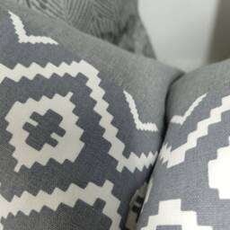 John Lewis Nazca Steel Grey Cotton Fabric Cushion Cover - Decorative Throw Pillowcase Home Decor - thumbnail 3