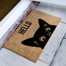 Cat Door Mat - Hello Lover Pet Gift Ideas Doormat For Lovers Fur Baby Custom Coir Welcome Porch Decor - thumbnail 2
