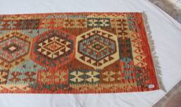 3x16 Hallway Kilim Runner Afghan Chubi, Veg Dye Wool - thumbnail 1
