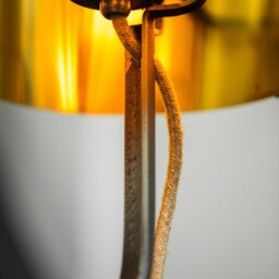 Handmade Brass Table Lamp Organic Industrial Light - thumbnail 3