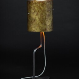 Handmade Brass Table Lamp Organic Industrial Light - thumbnail 4