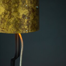 Handmade Brass Table Lamp Organic Industrial Light - thumbnail 2