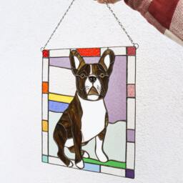 Custom Stained Glass Dog, Pet Wall Art, Window Hangings, Memorial Gift, Bereavement Mothert's Gift - thumbnail 4