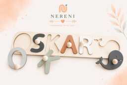 Puzzle - Wood Personalized Nursery Decor Design Names Wooden Toys For Toddlers Gift Birthday Montessori - thumbnail 1