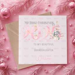 Personalised Kids Christmas Decoration - Granddaughter First Gift 1St Bauble Stocking Filler Eve Box - thumbnail 2