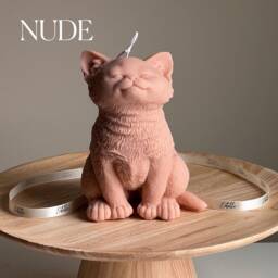 Handmade Soy Wax Cat Candle Sculptural Animal Candle Gift - thumbnail 2