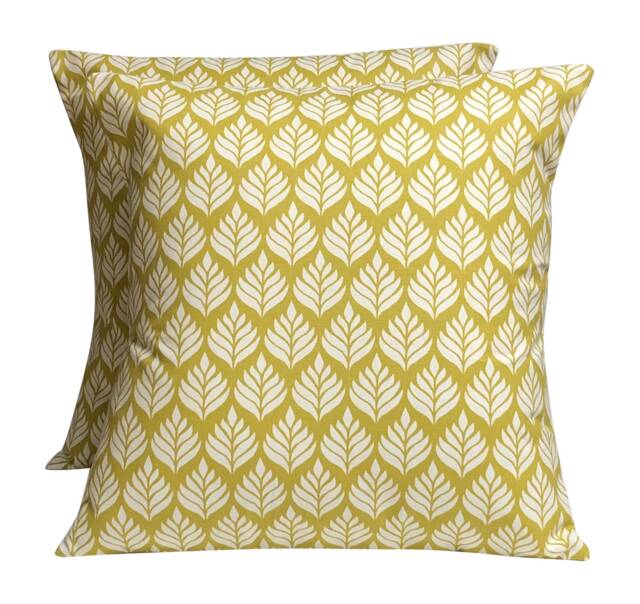 "2 X Clarke & Elise Chartreuse Cream Cushion Covers 16"" 18"" 20"" 22"" 24" - image 1
