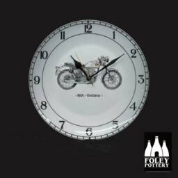 cmc Bsa 1958 Dbd34 Gold Star 500Cc Single - Classic Motorbike Illustrated Fine Bone China Clock - thumbnail 2