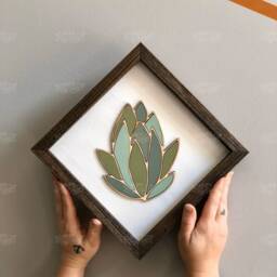 Succulent Wood Art 3D Plant Decor, Nursery Gallery Wall - thumbnail 3
