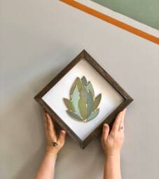 Succulent Wood Art 3D Plant Decor, Nursery Gallery Wall - thumbnail 1