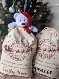 Personalised Christmas Stocking - Knitted Xmas Decorations Gifting Kids Gift Family