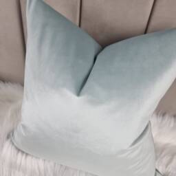 Designers Guild Velluto Velvet Duck Egg Cushion Cover Modern Sofa Bed Pillow Cover Rectangle & Square Available - thumbnail 3