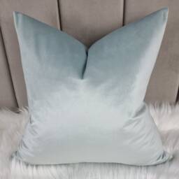 Designers Guild Velluto Velvet Duck Egg Cushion Cover Modern Sofa Bed Pillow Cover Rectangle & Square Available - thumbnail 1