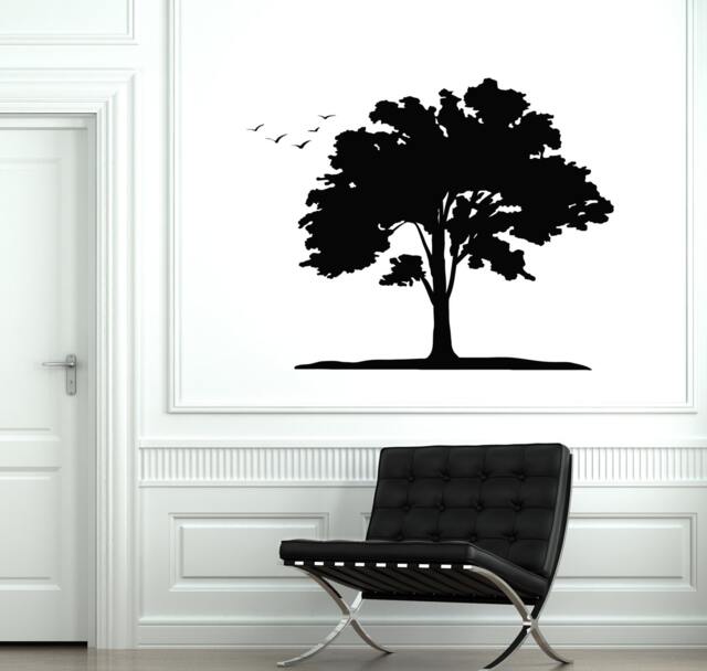 Wall Vinyl Decal Tree Branch Nature Birds Beautiful View Decor 2073Di - image 1