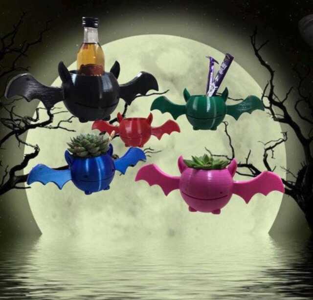 Halloween Succulent Planter Wee Jimmy's Bat Planters Airplant Holder - Ships From Usa
