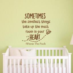 Winnie The Pooh Quote Wall Decal Classic Nursery Art, Baby Room Decor Q205 - thumbnail 1