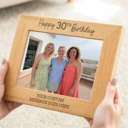 30Th Birthday Gifts For Her, Women, Friend - Personalised Any Age Photo Frame - thumbnail 3