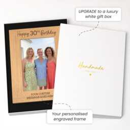 30Th Birthday Gifts For Her, Women, Friend - Personalised Any Age Photo Frame - thumbnail 2