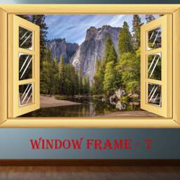3D Window Mountains Wall Sticker Nature View Decal Effect Print Landscape in Decor - thumbnail 4