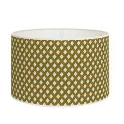 Modern Lampshade, Olive & Cream Diamond Geometric Pattern, Contemporary Design, Classic Decoration. Available in Lampshade Pendant - thumbnail 1