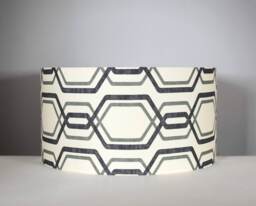 Retro Geometric Scandinavian Lampshade, Handmade For Ceiling Or Lamp Base, 20cm To 50cm Diameters