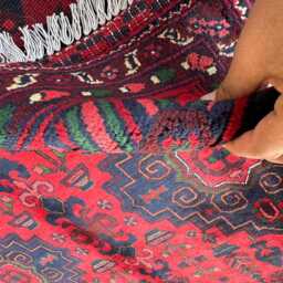 6x9 Afghan Bukhara Wool Rug - Large Handwoven Tribal Oriental Carpet Classic Geometric Area For Living Room, Bedroom Or Office - thumbnail 4