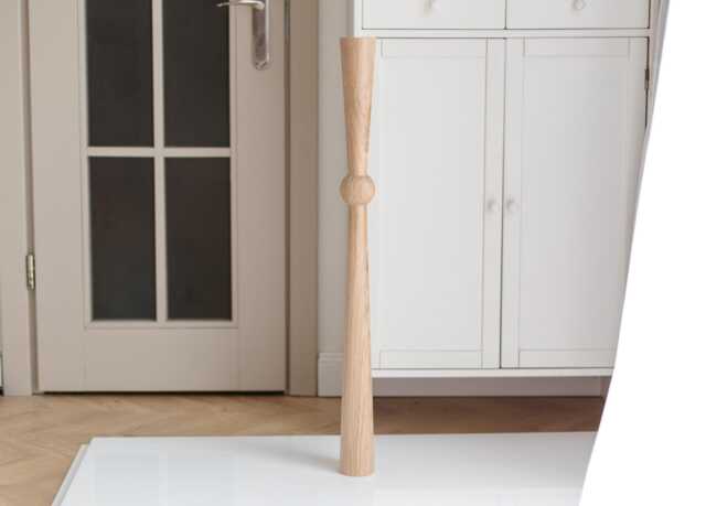 Handmade Wooden Table Leg Unfinished Ash, Oak, Birch - 870mm - image 1