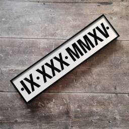 Custom Roman Numeral Metal Sign Anniversary Date Print - thumbnail 2