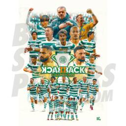 Celtic Fc 22/23 Champions Montage Poster - Officially Licensed Product A4/A3 A2 + Framed Options - thumbnail 1