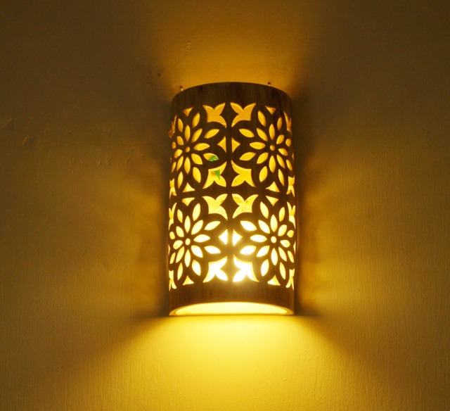 Hand-Cut Lace Ceramic Wall Lamp Israel Art Lighting - image 1