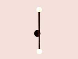 2 Light Brass Wall Lamp - Handmade Mid Century Modern Sconce, Vintage Style Lighting - thumbnail 1