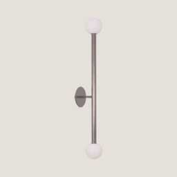 2 Light Brass Wall Lamp - Handmade Mid Century Modern Sconce, Vintage Style Lighting - thumbnail 3