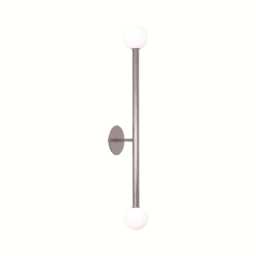 2 Light Brass Wall Lamp - Handmade Mid Century Modern Sconce, Vintage Style Lighting - thumbnail 2