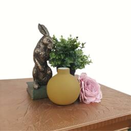 Square Vintage Coffee Table, Painted in A Neutral Dark Green With Soft Gold Metallic Top & Detailing On The Base & Legs - thumbnail 3