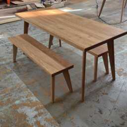 Scandi Style Dining Table & Benches - thumbnail 3