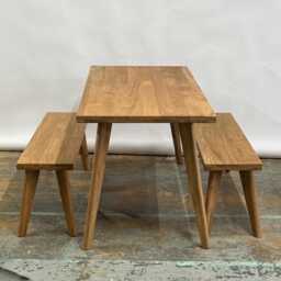 Scandi Style Dining Table & Benches - thumbnail 4